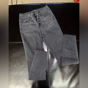 Women’s brand new dark grey skinny jeans size 1 with buttons
